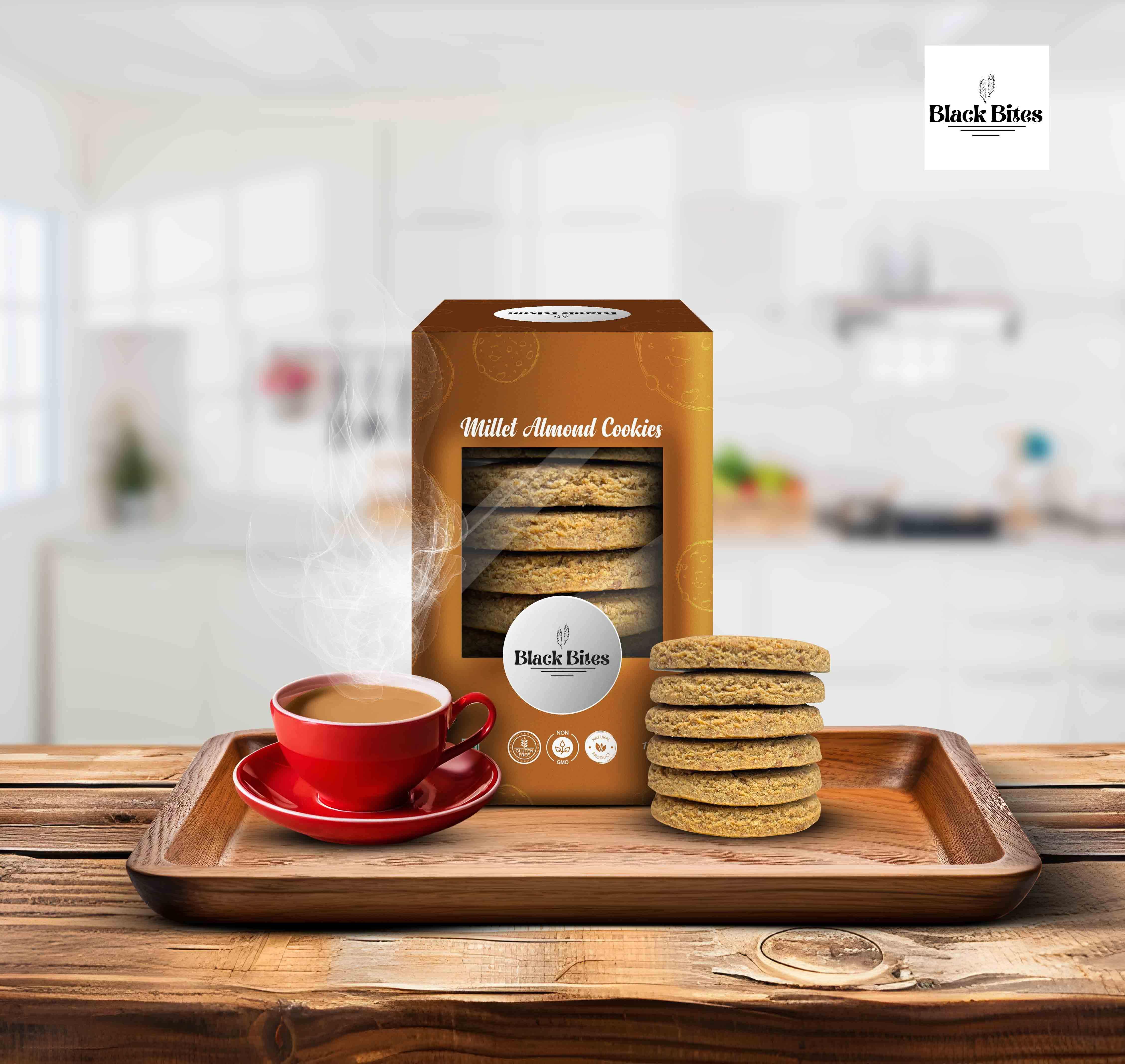 Millet Almond Cookies - BlackBites