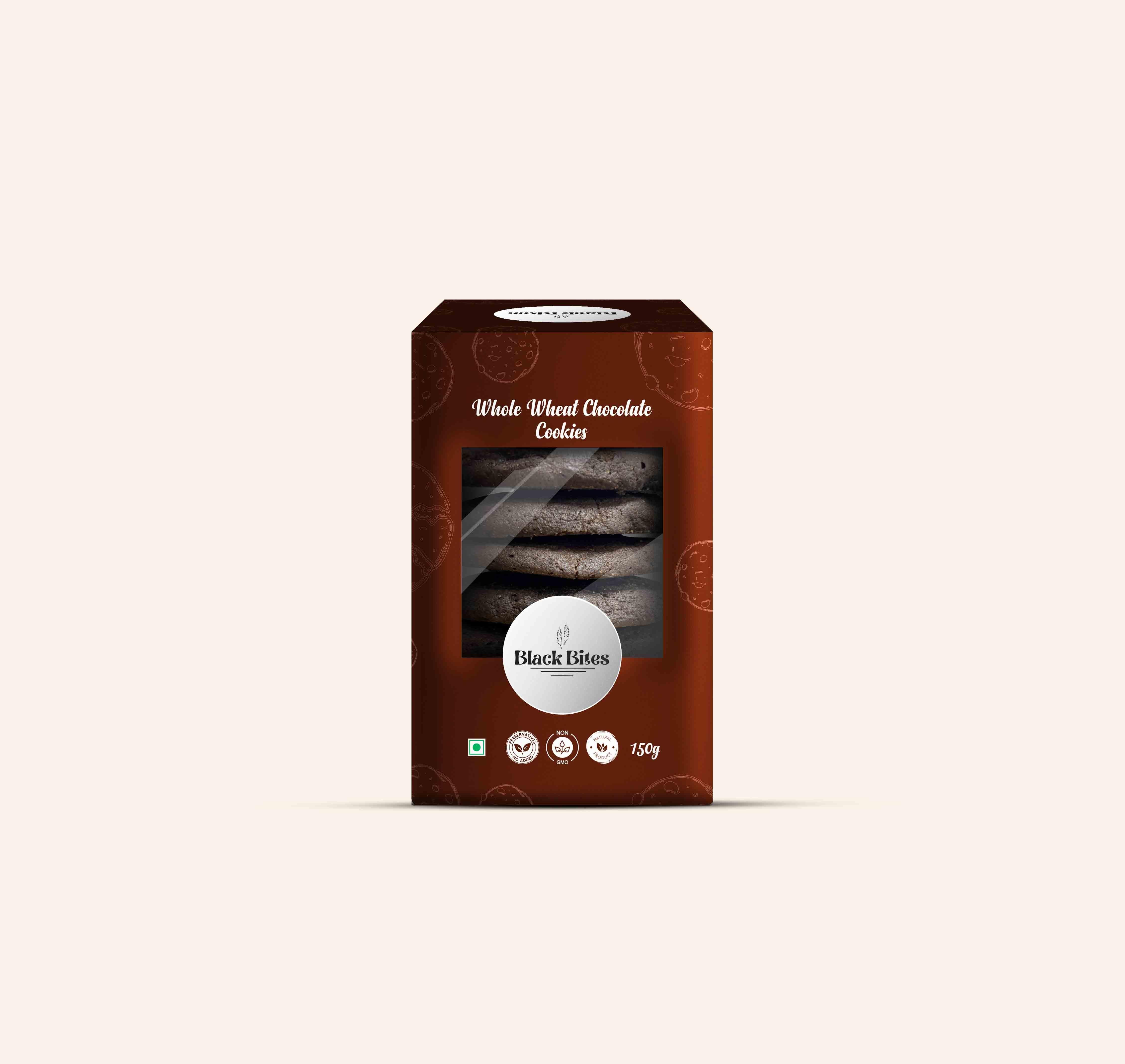 Whole Wheat Chocolate Cookies - BlackBites